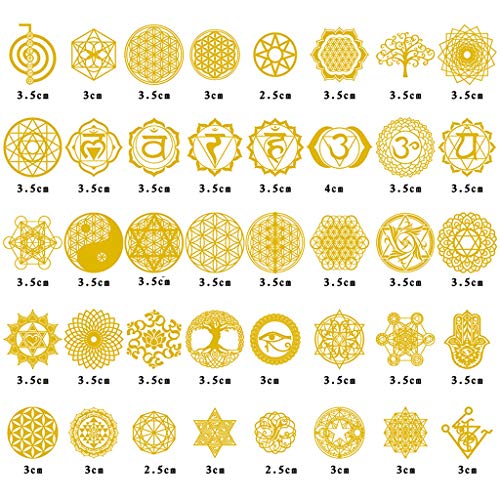 zhiwenCZW 40 Stück Heilige geometrische Kupfer Orgonit Aufkleber Blume Leben Baum DIY Energieturm Pyramide Material Epoxidharz Kunsthandwerk zhiwenCZW 40 Stück Heilige geometrische Kupfer Orgonit Aufkleber Blume Leben Baum DIY Energieturm Pyramide Material Epoxidharz Kunsthandwerk von zhiwenCZW