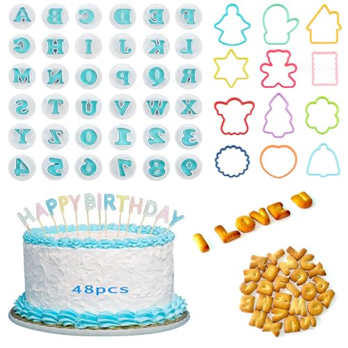 zhongguoqiaomao 48 Pcs Ausstecher Buchstaben Zahlen Fondant Ausstechformen Alphabet Kuchenformen Großbuchstaben Digitale Form Mini Kunststoff Backzubehör Backen DIY Kuchen Kekse Stempel Auswerfe zhongguoqiaomao 48 Pcs Ausstecher Buchstaben Zahlen Fondant Ausstechformen Alphabet Kuchenformen Großbuchstaben Digitale Form Mini Kunststoff Backzubehör Backen DIY Kuchen Kekse Stempel Auswerfe von zhongguoqiaomao