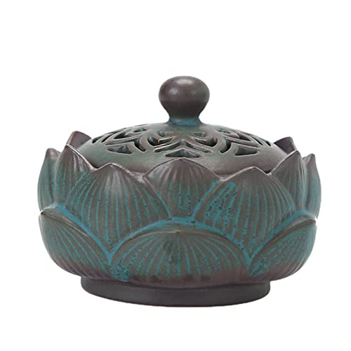 zhongguoqiaomao Räuchergefäß Lotus Keramik Weihrauchbrenner Weihrauchbehälter Räucherschälchen Räucherschale mit Deckel Räucherkegel Kupfergefäß Mini Aromatherapie Halter für Zuhause zhongguoqiaomao Räuchergefäß Lotus Keramik Weihrauchbrenner Weihrauchbehälter Räucherschälchen Räucherschale mit Deckel Räucherkegel Kupfergefäß Mini Aromatherapie Halter für Zuhause von zhongguoqiaomao