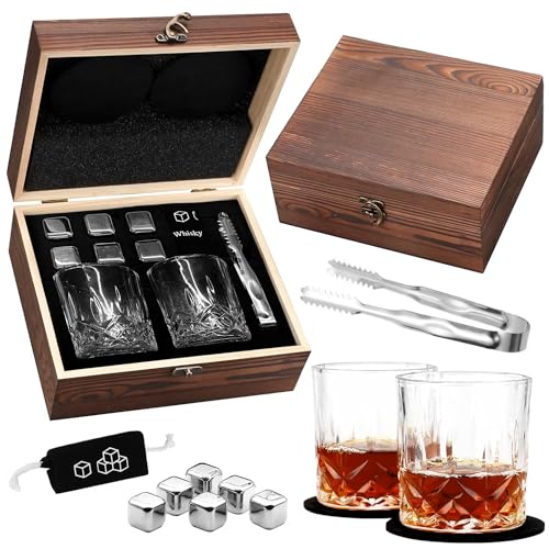 13 Stück Whisky Geschenkset Whisky Gläser Set Whiskey Geschenke für Männer- Enthält 2 Whiskey Gläser, 6 Whisky Steine, 2 Untersetzer, Eiszange & Aufbewahrungstasche 13 Stück Whisky Geschenkset Whisky Gläser Set Whiskey Geschenke für Männer- Enthält 2 Whiskey Gläser, 6 Whisky Steine, 2 Untersetzer, Eiszange & Aufbewahrungstasche von zhongko