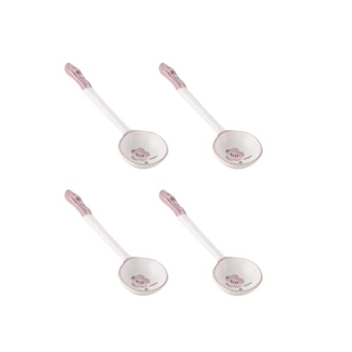 Löffel, 4er-Set Keramiklöffel, Porzellanlöffel mit langem Griff, Haushaltslöffel Löffel, 4er-Set Keramiklöffel, Porzellanlöffel mit langem Griff, Haushaltslöffel von zhongqunli