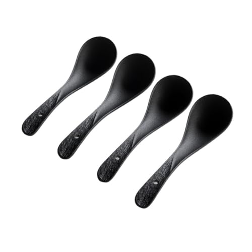 Löffel, 4er Set Servierlöffel, Haushaltslöffel & Schöpfkelle aus Keramik(Black) von zhongqunli