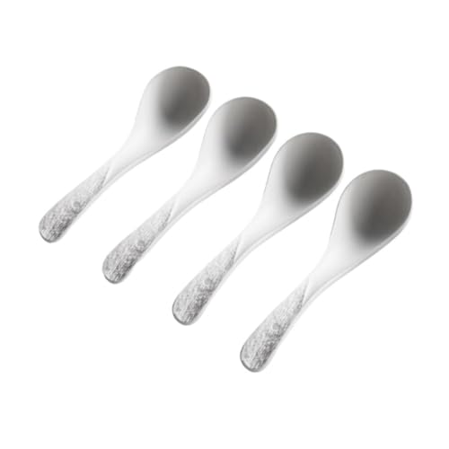 Löffel, 4er Set Servierlöffel, Haushaltslöffel & Schöpfkelle aus Keramik(White) von zhongqunli