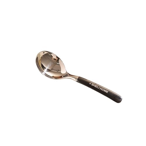 Löffel, Edelstahl-Esslöffel, Suppen- und Breilöffel(Black) von zhongqunli