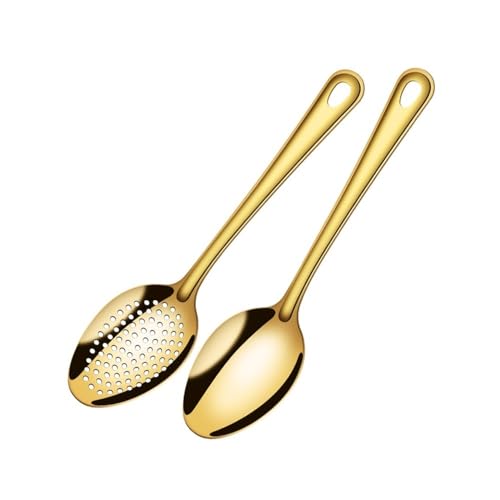 Löffel, Goldener Edelstahllöffel, Löffel im Stil mit langem Griff von zhongqunli
