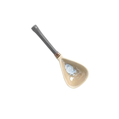 Löffel, Große Suppenkelle Vintage Keramik Haushalt, Langstieliger Esslöffel(Gray,S) von zhongqunli