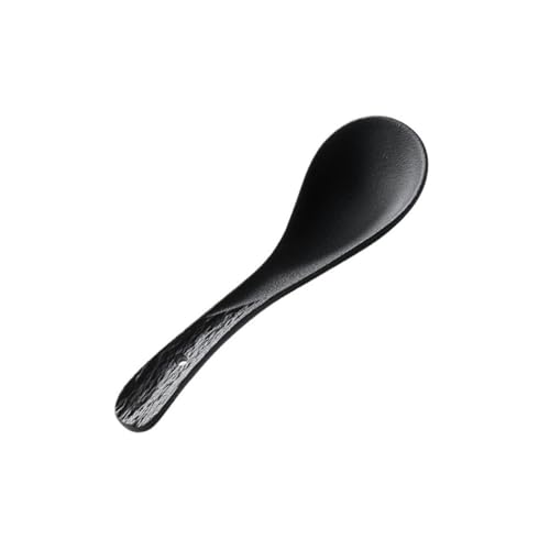 Löffel, Haushaltslöffel, Keramiklöffel for Suppen und Esslöffel(Black) von zhongqunli