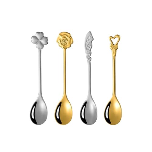 Löffel, Kaffeelöffel, Dessertlöffel, 4er-Set aus Edelstahl 304 von zhongqunli