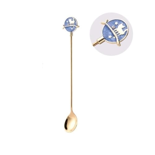 Löffel, Kaffeelöffel mit langem Griff, kleiner Haushaltslöffel aus Edelstahl(Blue) von zhongqunli