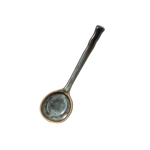 Löffel, Keramik-Esslöffel, Haushalts-Suppenlöffel mit langem Griff(Green) von zhongqunli