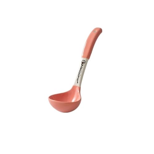 Löffel, Keramik-Haushaltslöffel mit langem Griff, Löffel for eine Portion(Pink) von zhongqunli