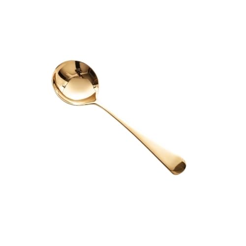 Löffel, Kleiner Löffel aus Edelstahl, Dessertlöffel for Zuhause(Gold) von zhongqunli