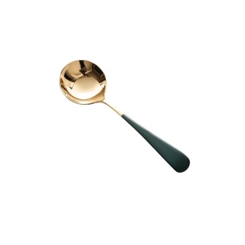 Löffel, Kleiner Löffel aus Edelstahl, Dessertlöffel for Zuhause(Green) von zhongqunli