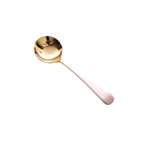 Löffel, Kleiner Löffel aus Edelstahl, Dessertlöffel for Zuhause(Pink) von zhongqunli