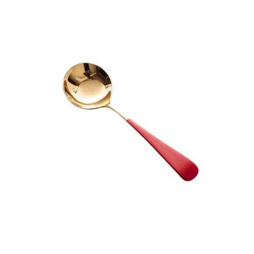 Löffel, Kleiner Löffel aus Edelstahl, Dessertlöffel for Zuhause(Red) von zhongqunli
