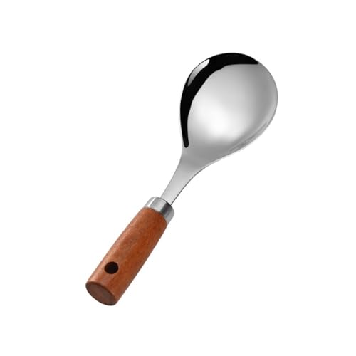 Löffel, Reislöffel aus verdicktem Edelstahl, dreidimensionaler Esslöffel mit Holzgriff Löffel, Reislöffel aus verdicktem Edelstahl, dreidimensionaler Esslöffel mit Holzgriff von zhongqunli