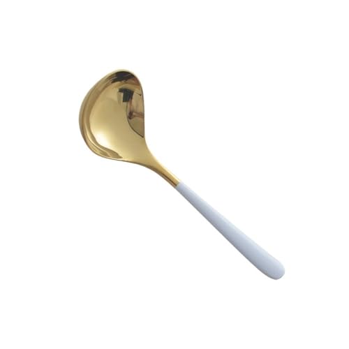 Löffel, Suppenlöffel aus Edelstahl, großer Haushaltslöffel, runder Kopf, Reislöffel(White) von zhongqunli