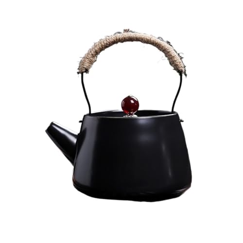 Teekanne, Keramik-Kung-Fu-Teekanne mit Sieb – Teeservice for Zuhause(Black) von zhongqunli