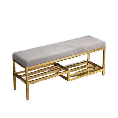 zhongqunli Eingangsbank, Gepolsterter Schuhaufbewahrungshocker, multifunktionaler Luxus-Schuhorganizer, Bequeme Sofabank(L) von zhongqunli
