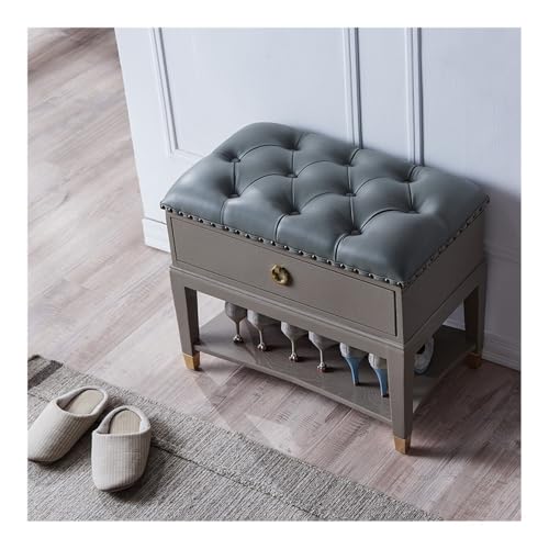 zhongqunli Eingangsbank, Schuhbank aus Massivholz mit Sitzfläche – Aufbewahrungshocker for den Eingangsbereich zu Hause(60CM) von zhongqunli