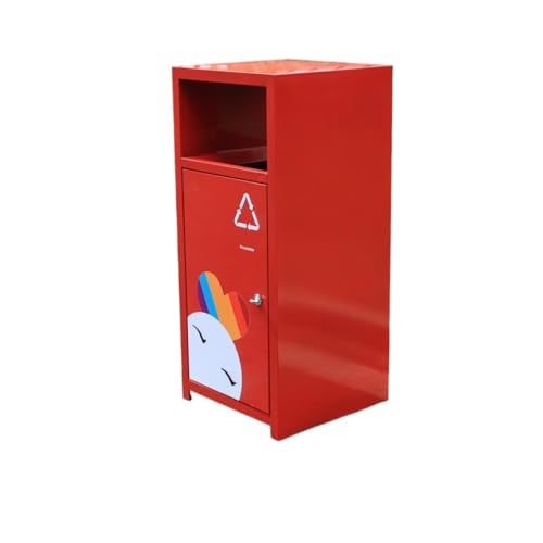 zhongqunli Hundekot-Mülleimer draußen, Cartoon-Mülleimer for den Außenbereich, großer quadratischer Mülleimer for Spielplatz und Schule(Red) von zhongqunli