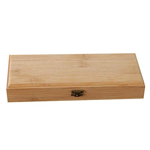 Bambus-Box-Holzkiste, Clamshell Bambus, rechteckige Holzkiste, Holz-Aufbewahrungsbox mit Schloss, Holzbox, Aufbewahrungsbox Schublade zum Aufbewahren von Bambus. 26 cm, 9 cm, 4 cm von ZHOU