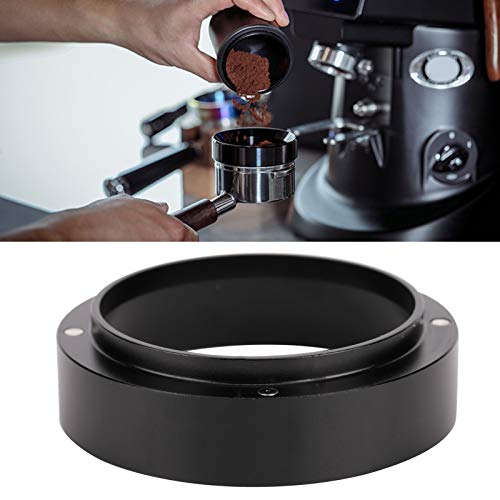 Kaffeepulver Dosierring Trichter Magnetic Coffee Tamper Kaffeemaschine Zubehör(51 mm with magnetic-schwarz) von zhuolong
