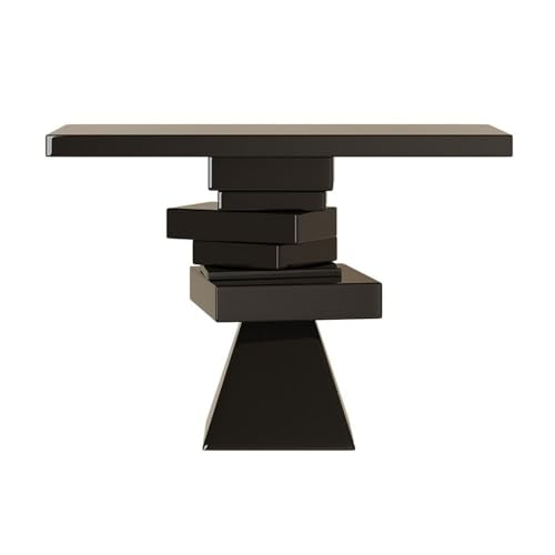 zhuyanbo007 Eingangstisch Farmhouse 47" Holzkonsolentisch mit kreativem Sockel for Eingangsbereich, Wohnzimmer für Eingangsbereich, Flur, Wohnzimmer, Foyer(Black) von zhuyanbo007