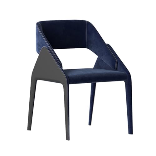 zhuyanbo007 Esszimmerstuhl Esszimmerstuhl aus Leder mit Metallbeinen, bequem for Büro und Zuhause Für Esstische, Schreibtische und Kommoden(Black) von zhuyanbo007