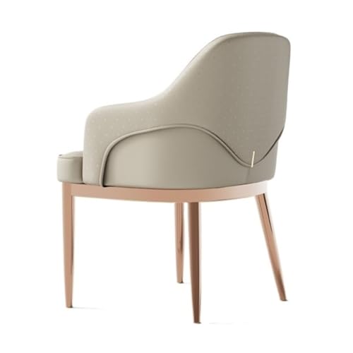 zhuyanbo007 Esszimmerstuhl Mid Century Modern Esszimmerstühle aus Kunstleder mit Metallrahmen for kleine Räume Für Esstische, Schreibtische und Kommoden(Rose Gold) von zhuyanbo007