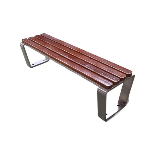 zhuyanbo007 Gartenbänke, Edelstahl-Parkstuhl - Doppelter Gartenstuhl aus Holz for den Außenbereich,Bank für den Außenbereich(150cm) von zhuyanbo007