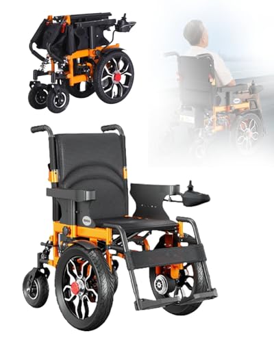 zhyunvd Leicht Rollstuhl Elektrisch Faltbar Elektrorollstuhl,Elektrische Rollstühle Für Erwachsene,Tragfähigkeit 120 Kg,250W Doppelmotoren,Für Senioren Und Behinderung 40A von zhyunvd