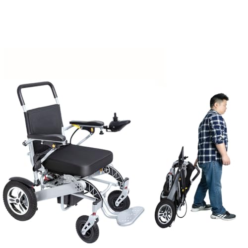 zhyunvd Rollstuhl Elektrisch Faltbar,Elektrische Rollstühle Für Erwachsene,Leicht Rollstuhl Elektrisch Faltbar Elektrorollstuh,Herausnehmbare 10AH Lithium Batterie Und 250W Doppelmotoren A,20A von zhyunvd