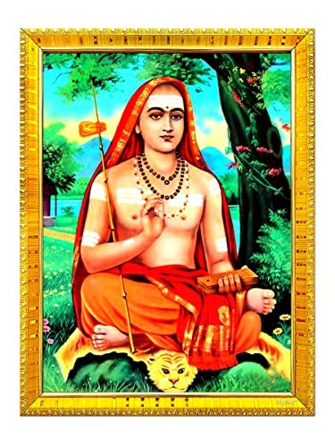 zig zag Adi Shankaracharya Bilderrahmen, Größe M (17,8 x 22,9 cm, Acrylglas) goldfarben von zig zag