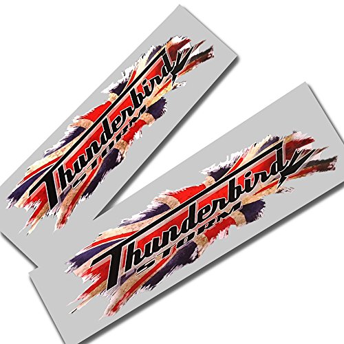 Triumph Thunderbird Storm Union Flagge Design Grafik Aufkleber x 2 von ziondesigns