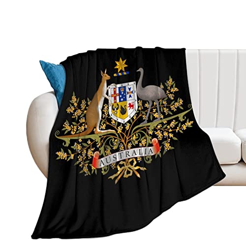 Decken Wappen Von Australien Couchdecke Atmungsaktiv Flauschige Überwurfdecke Für Erwachsene Geschenke Camping 50" X 60" von Bedsure