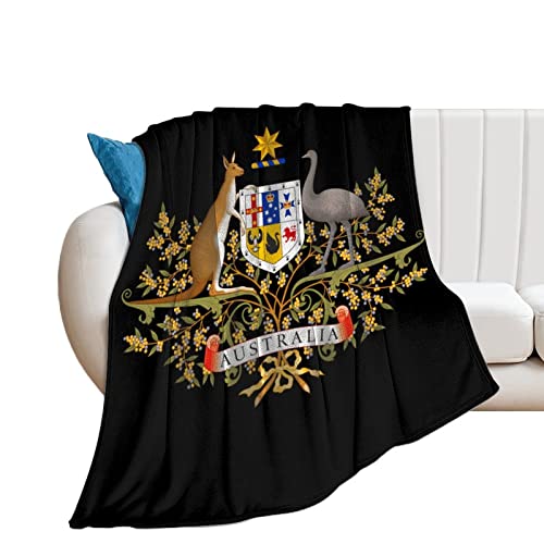 Decken Wappen Von Australien Couchdecke Atmungsaktiv Flauschige Überwurfdecke Für Erwachsene Geschenke Camping 60" X 80" von Bedsure