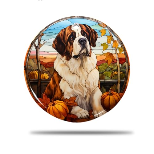 Keramik Weihnachts Ornamente, 7.3Cm Herbst Bernhardiner-Hund Herbst Weihnachtsbaumschmuck Weihnachtsschmuck Weihnachtsbaum Deko von zishenghuodianzishangwuyouxiangongsi