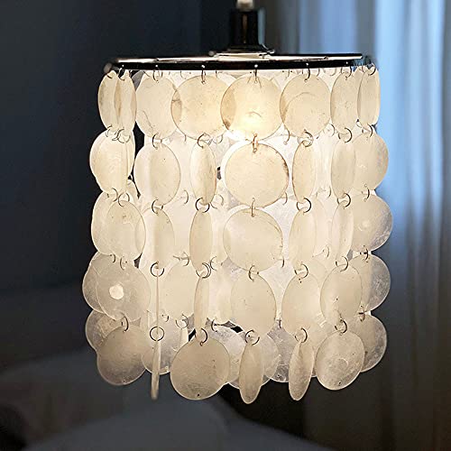 zishuo shop Wandlampen, Einfache Muschel Windspiel Kronleuchter Metallrahmen Fritillary Art Hängelamschlafzimmer Nachttisch Homestay Balkon Dekoration Deckenleuchte E26 Innenbeleuchtungpen/a/C von zishuo shop