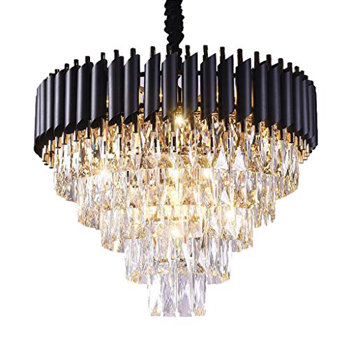 zishuo shop Wandlampen, Lichter Für Wohnzimmer Kristall-Kronleuchter Modern Style Wohnzimmer Schlafzimmerrsönlichkeit Schwarze Leuchte/B/60 cm von zishuo shop