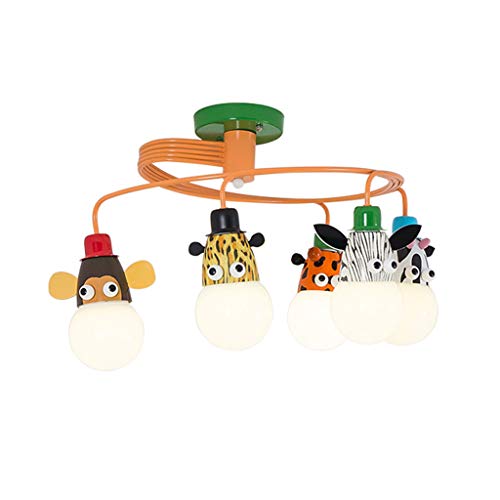 zishuo shop Wandlampen, Lichter Für Wohnzimmer Licht Ledpen Kinderzimmer Junge Mädchen Schlafzimmer Kronleuchter Kreative Einfache Cartoon Tier Deckenlampersönlichkeit Kronleuchter von zishuo shop