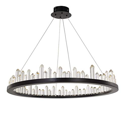 zishuo shop Wandlampen, Lichter Für Wohnzimmer Licht Schwarzer Kristall-Kronleuchter Einfache Wohnzimmerbeleuchtuschmiedeeisen-Hausbeleuchturestaurant-Schlafzimmer-Kronleuchter/B/40 cm von zishuo shop