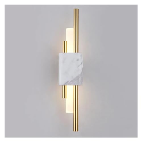 zishuo shop Wandlampen, Luxus-Wandlamaus Grünem Weißem Marmor, Wohnzimmer, Lobby, Schlafzimmer,Ddekor, Nachttischlampe, Treppenhaus, Led-Licht, Deckenpendelleuchte/B/B9*H50*T10Cm-Warmweiß von zishuo shop