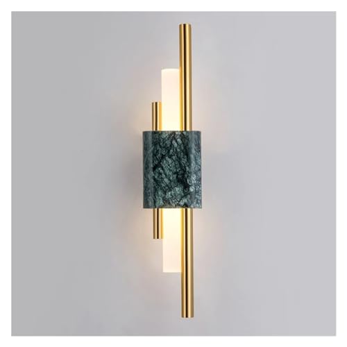 zishuo shop Wandlampen, Luxus-Wandlamaus Grünem Weißem Marmor, Wohnzimmer, Lobby, Schlafzimmer,Ddekor, Nachttischlampe, Treppenhaus, Led-Licht, Deckenpendelleuchte/a/B9*H50*T10Cm-Warmweiß von zishuo shop
