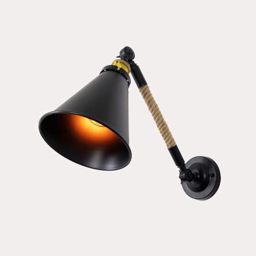 zishuo shop Wandlampen, Retro Industrielle Wandleuchte Schwenkarm Wandlammetall Wandhalterulicht, Verstellbare Leseleuchten Für Schlafzimmer Wohnzimmer Arbeitszimmer Schreibtisch Büro von zishuo shop