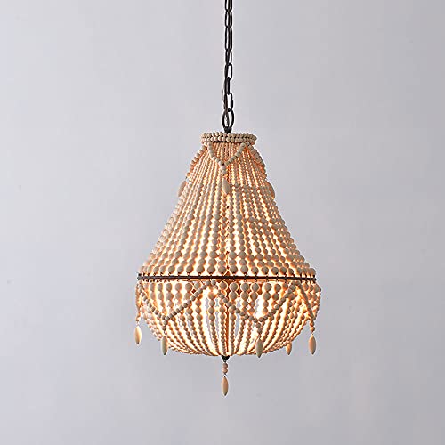 zishuo shop Wandleuchten, Bohemian Bead Kronleuchter Einfache Hängelamaus Metall Restaurant Schlafzimmer B&B Dekoration Deckenleuchte E 12 Innenbeleuchtung/Hölzern/a von zishuo shop