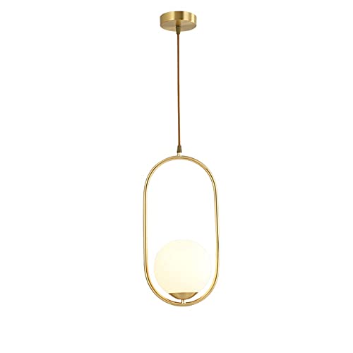 zishuo shop Wandleuchten, Einfacher Kugelglas-Restaurant-Kronleuchter Nordische Moderne Kupferkunst-Hängelamschlafzimmer Nachttisch-Bar-Dekoration Hängender Kronleuchter E12 Verstellbare Innenbeleucht von zishuo shop