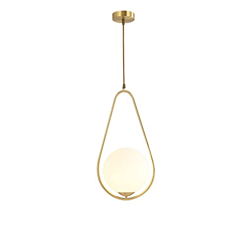 zishuo shop Wandleuchten, Einfacher Kugelglas-Restaurant-Kronleuchter Nordische Moderne Kupferkunst-Hängelamschlafzimmer Nachttisch-Bar-Dekoration Hängender Kronleuchter E12 Verstellbare Innenbeleucht von zishuo shop