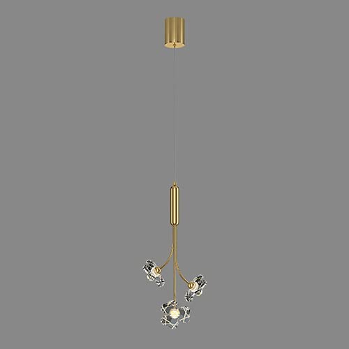 zishuo shop Wandleuchten, Nordic Light Droplight H65 Vollkupfer-Pendelleuchten Blütenblatt Kleine Hängelampen Leuchte Acrylpenschirm Kronleuchter Schlafzimmer Nachttischbeleuchtudroplight/Messi/a von zishuo shop