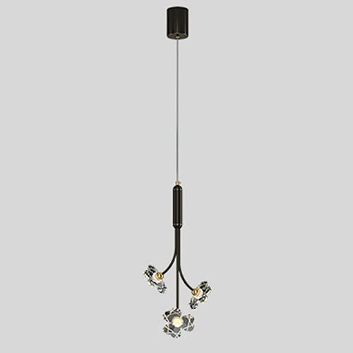 zishuo shop Wandleuchten, Nordic Light Droplight H65 Vollkupfer-Pendelleuchten Blütenblatt Kleine Hängelampen Leuchte Acrylpenschirm Kronleuchter Schlafzimmer Nachttischbeleuchtudroplight/Schwarz/a von zishuo shop